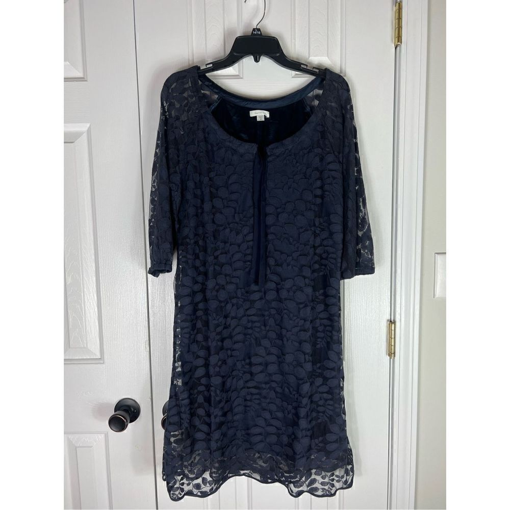 Garnet Hill Navy Lace Womens Dress Size 08